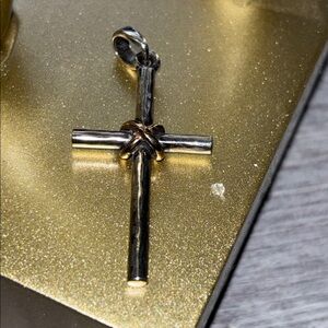 James Avery Forged Cross w/ Gold Wrap! New! Beautiful